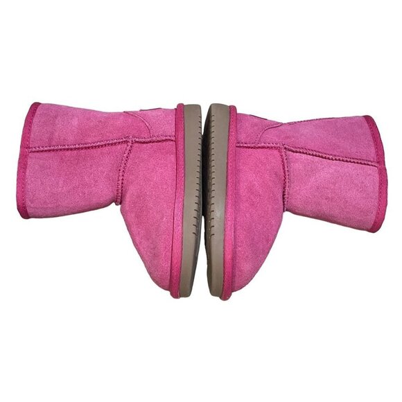 Koolaburra by Ugg Toddler Suede Winter Boot Slip On Sherpa Lined Pink Size 6 - Picture 7 of 9